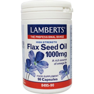 Afbeelding van Lamberts Lijnzaadolie (flaxseed Oil) 1000mg, 90 Veg. capsules