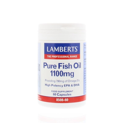 Afbeelding van Lamberts Pure Visolie 1100mg Omega 3, 60 capsules