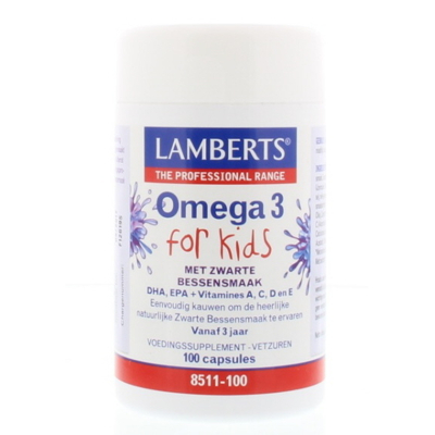 Afbeelding van Lamberts Visolie Omega 3 For Kids, 100 capsules