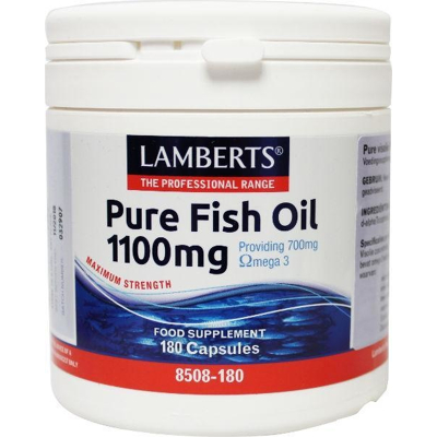 Afbeelding van Lamberts Pure Visolie 1100mg Omega 3, 180 capsules
