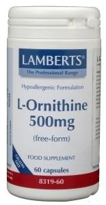 Afbeelding van Lamberts L ornithine 500mg, 60 Veg. capsules