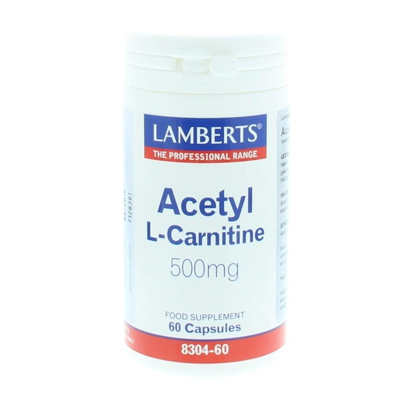 Afbeelding van Lamberts Acetyl l carnitine 500 mg 60 capsules