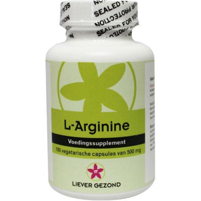 Afbeelding van Liever Gezond L arginine 500mg, 100 capsules