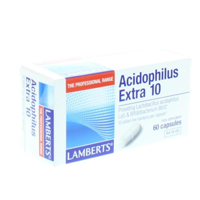 Afbeelding van Lamberts Acidophilus Extra 10, 60 Veg. capsules