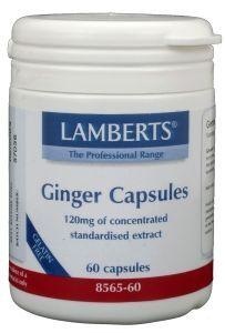 Afbeelding van Lamberts Gember (ginger), 60 Veg. capsules