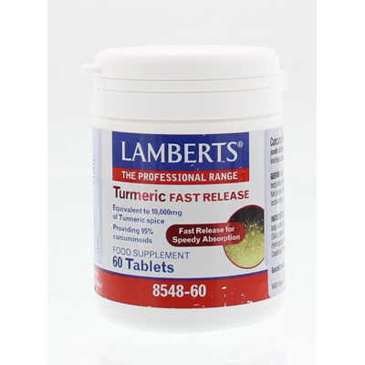 Afbeelding van Lamberts Curcuma fast release (Turmeric) 60 tabletten