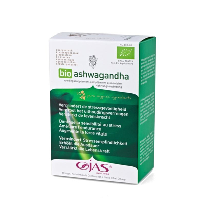 Afbeelding van OJAS Ayurveda Bio Ashwagandha 60 capsules