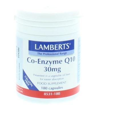 Afbeelding van Lamberts Co Enzym Q10 30mg, 180 Veg. capsules