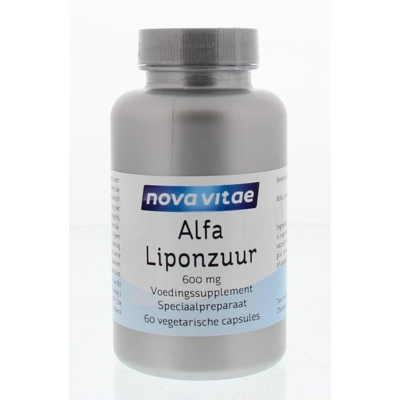 Afbeelding van Nova Vitae Alfa liponzuur 600 mg 60 capsules