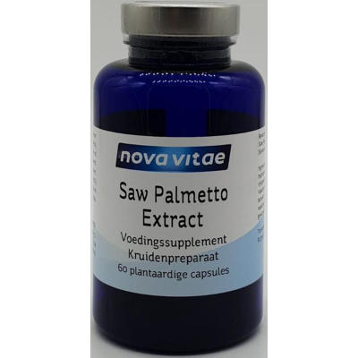 Afbeelding van Nova Vitae Saw palmetto extract 320 mg (Sabal serrulata) 60 vcaps