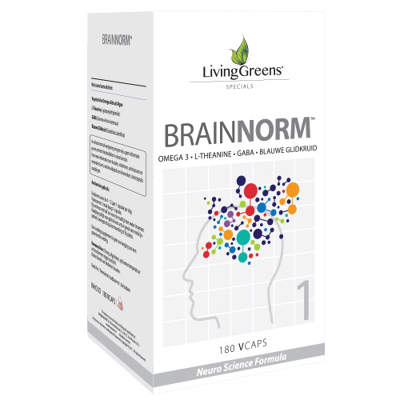 Afbeelding van Livinggreens Brainnorm, 180 Veg. capsules