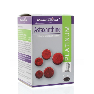 Afbeelding van Mannavital Astaxanthine Platinum, 60 capsules