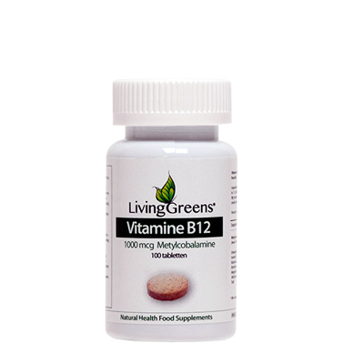 Afbeelding van Livinggreens Vitamine B12 methylcobalamine 1000mcg, 180 tabletten