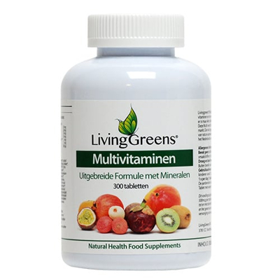 Afbeelding van Livinggreens Multi vitaminen &amp; mineralen antioxidant 300 tabletten