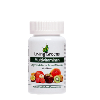 Afbeelding van Livinggreens Multi vitaminen &amp; mineralen antioxidant 60 tabletten