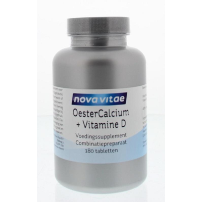Afbeelding van Nova Vitae Oestercalcium + Vitamine D Tabletten 180TB