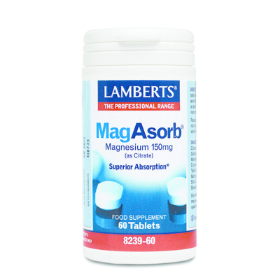 Afbeelding van Lamberts Magasorb (magnesium Citraat) 150mg, 60 tabletten