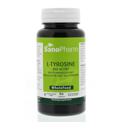Afbeelding van Sanopharm L Tyrosine plus wholefood 60 capsules