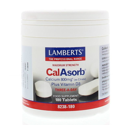 Afbeelding van Lamberts Calasorb (calcium Citraat) &amp; Vitamine D3 180tb