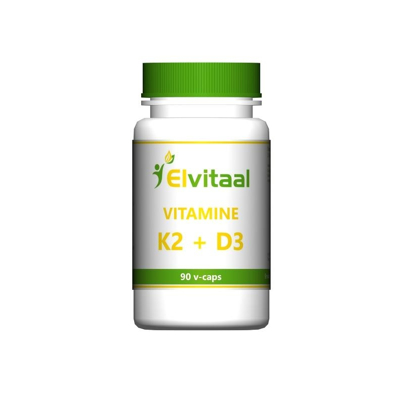 Afbeelding van Elvitaal/elvitum Vitamine K2 &amp; D3, 90 stuks