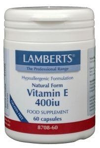 Afbeelding van Lamberts Vitamine E 400ie Natuurlijk, 60 Veg. capsules