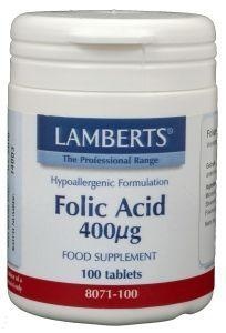 Afbeelding van Lamberts Vitamine B11 400mcg (foliumzuur), 100 tabletten