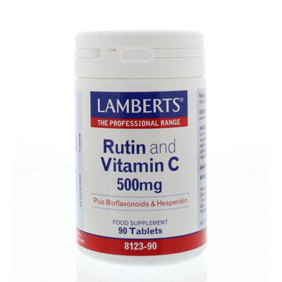 Afbeelding van Lamberts Vitamine C 500mg Rutine &amp; Bioflavonoiden, 90 tabletten