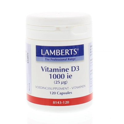 Afbeelding van Lamberts Vitamine D3 1000ie/25mcg, 120 capsules