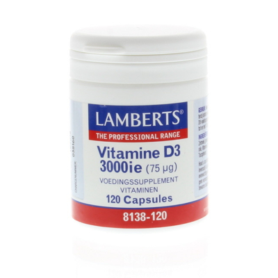Afbeelding van Lamberts Vitamine D3 3000ie/75mcg, 120 capsules