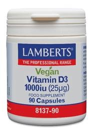 Afbeelding van Lamberts Vitamine D3 1000IE 25 mcg vegan 90 capsules