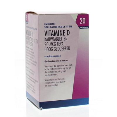 Afbeelding van Vitamine D Teva Tablet 20mcg 800ie