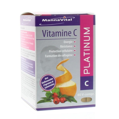Afbeelding van MannaVital Vitamine C Platinum Tabletten 60VTB