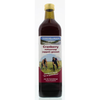 Afbeelding van Terschellinger Cranberries Cranberrysap Licht Gezoet Multi verpakking 6x750ML