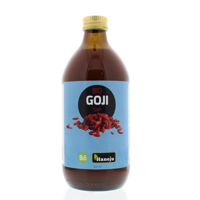 Afbeelding van Hanoju Goji Premium 100% Sap Glas Fles Bio, 500 ml