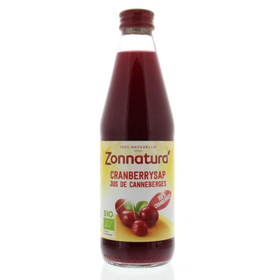 Afbeelding van Zonnatura Cranberrysap Puur Bio, 330 ml