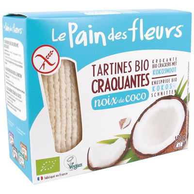 Afbeelding van Le Pain Des Fleurs Kokos Crackers 150 gram