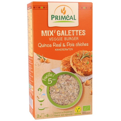 Afbeelding van Primeal Quinoa Burger Kikkererwten Bio, 250 gram