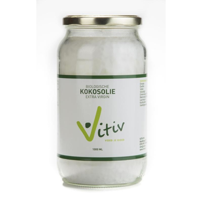 Afbeelding van Vitiv Biologische Kokosolie Extra Virgin 500ML