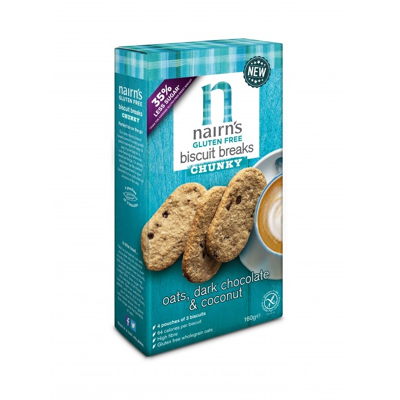 Afbeelding van Nairns Breakfast biscuit pure chocolade &amp; kokos 160 g