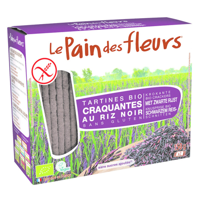 Afbeelding van Le Pain Des Fleurs Zwarte Rijst Crackers 150 gram