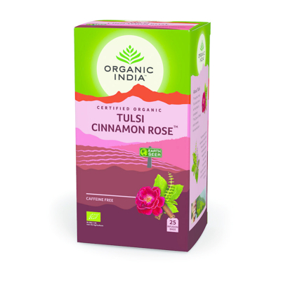 Afbeelding van Organic India Tulsi cinnamon rose thee bio 25 zakjes