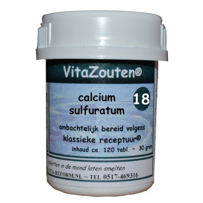 Afbeelding van Vitazouten Calcium Sulfuratum Vitazout Nr. 18, 120 tabletten