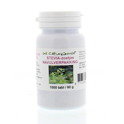 Afbeelding van Cruydhof Stevia Extract Zoetjes Navulling, 1000 tabletten