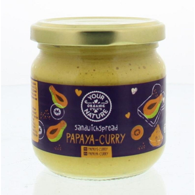 Afbeelding van Your Organic Nat Sandwichspread Papaya curry Bio, 180 gram