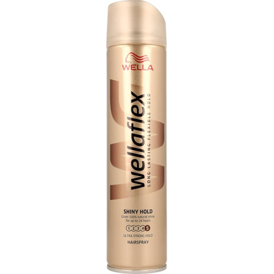 Afbeelding van Wella Flex Hairspray Shiny Hold Ultra Strong Voordeelverpakking 6x250ML