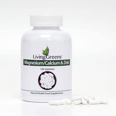 Afbeelding van Livinggreens Magnesium calcium zink 180 tabletten