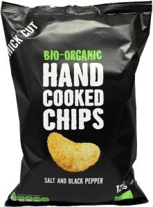 Afbeelding van Trafo Chips handcooked zout / zwarte peper bio (125 gr)