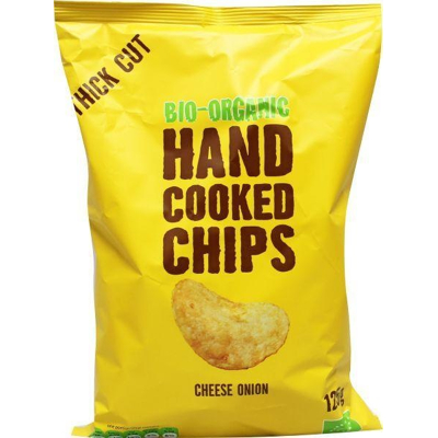 Afbeelding van Trafo Chips Handcooked Kaas &amp; Ui Bio, 125 gram