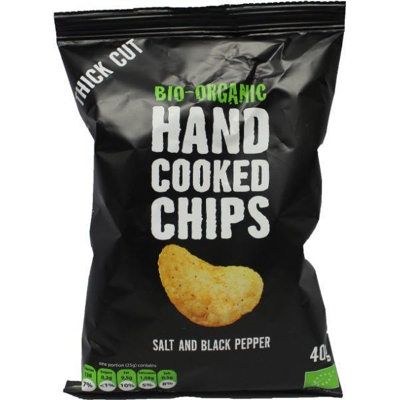 Afbeelding van Trafo Chips Handcooked Zout en Peper Bio, 40 gram
