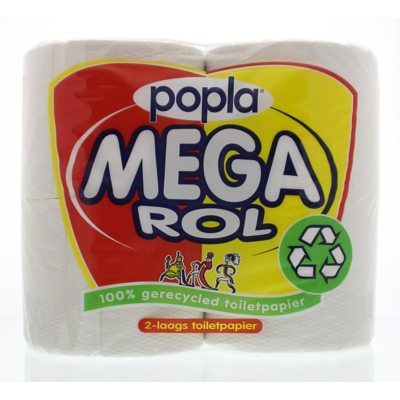 Afbeelding van Popla Toiletpapier Megarol 400 Vel, 4rol